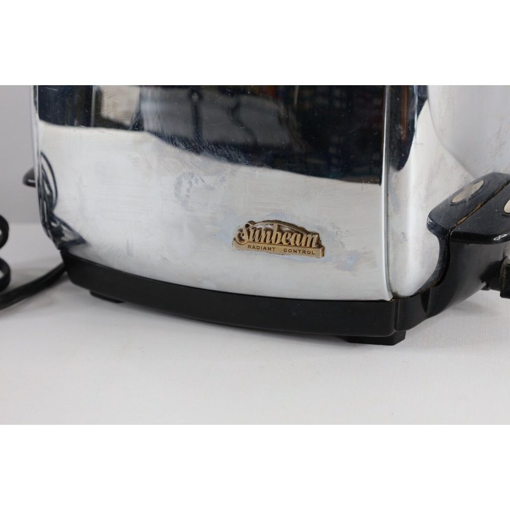 Vtg 70s Mid Century Modern MCM Sunbeam Radiant Control Auto Drop Toaster Chrome - Picture 3 of 9